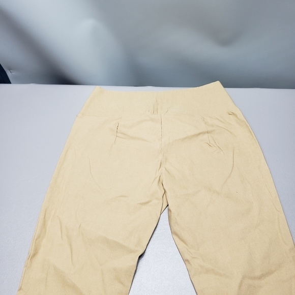 dots tan pull on stretchy skinny pants juniors size 3/4 - Picture 5 of 11